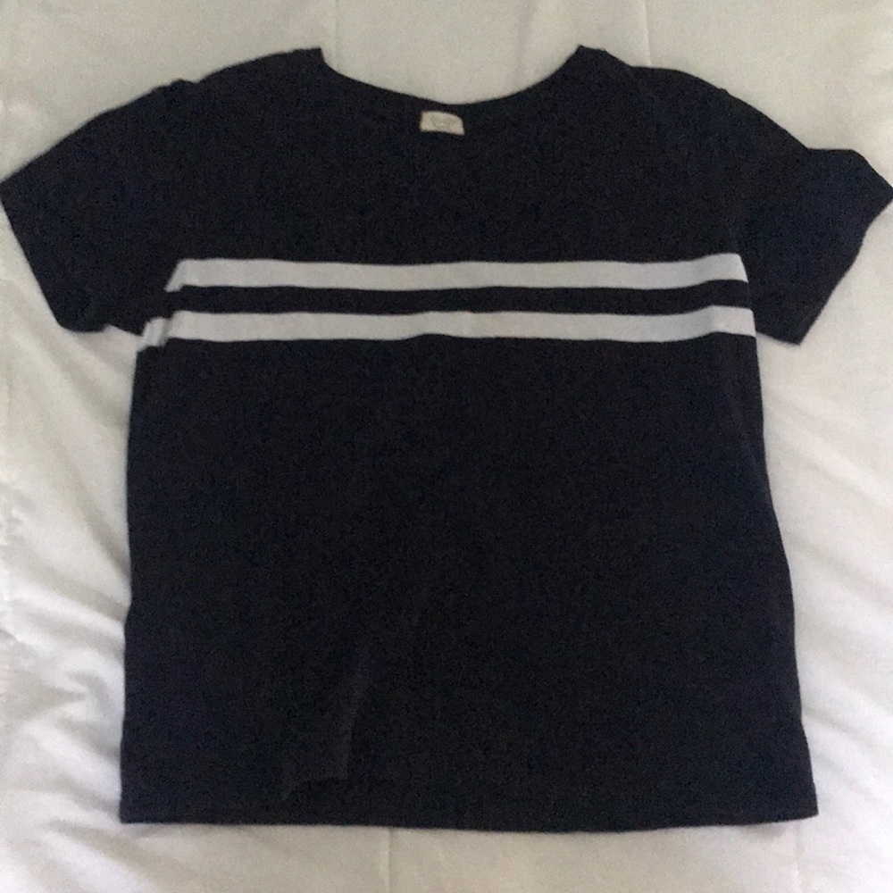 Randy Melville/John galt blue top w white stripe